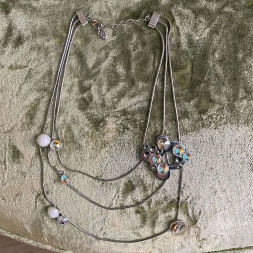 SWAROVSKI Rhodium a Disney Mickey Crystal Necklace